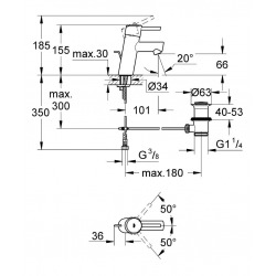  Concetto Mitigeur monocommande 1/2" LavaboTaille S (3220410E)