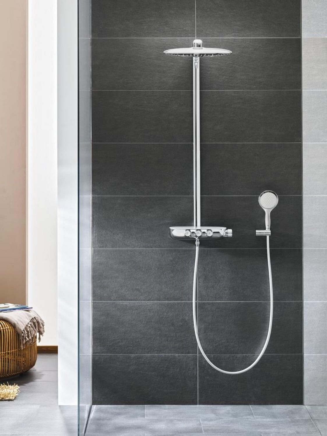 GROHE Colonne de Douche Thermostatique Rainshowe…