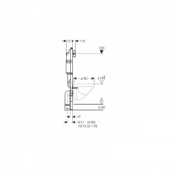 Geberit Pack WC Geberit duofix UP100 + Cuvette Ideal Standard Tesi Aquablade + Plaque de commande Delta20 Blanche