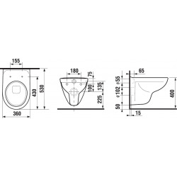Pack WC Bati Geberit  duofix UP100 + Cuvette Jika (groupe Roca) + Plaque de commande Delta50 chrome mat