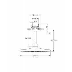 Rainshower 310 SmartActive Set douche de tête bras 400 mm, 2 jets (26477000)