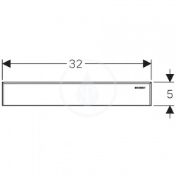  Kit de finition pour évacuation murale Geberit, en matière synthétique, chromé brilliant (154.335.21.1)
