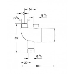  Grohtherm Micro Mitigeur thermostatique, Chromé (34487000)