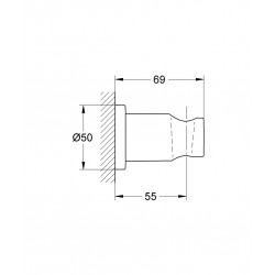 Rainshower Support mural pour douchette, Nickel (27074BE0)