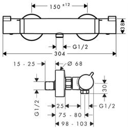  Ecostat Comfort Mitigeur Thermostatique douche (13116000)
