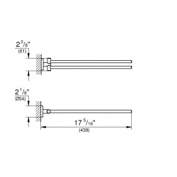  Essentials Porte-serviettes, Supersteel (40371DC1)