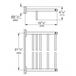  Essentials Porte serviette et tablette, Supersteel (40800DC1)