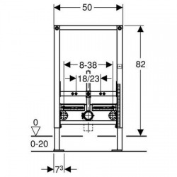 Geberit Bati-Support DuoFix pour Bidet Suspendu (111.515.00.1)