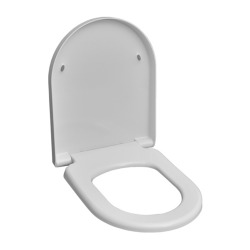 Abattant rectangle pour wc suspendu kube blanc - Frein de chute