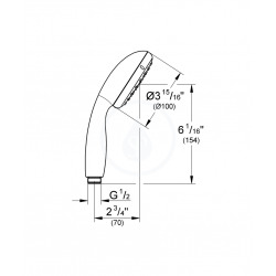 Grohe Tempesta 100 Douchette 2 jets, chromé (2759710E)