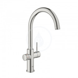 GROHE Red Duo Robinet et chauffe-eau taille L, Supersteel (30079DC1)