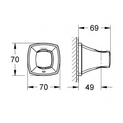  Grandera Support mural pour douchette, Warm Sunset brossé (27969DL0)