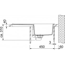 BASIS - Evier fragranit BFG 611-78, 780x500 mm, sahara (114.0285.184)