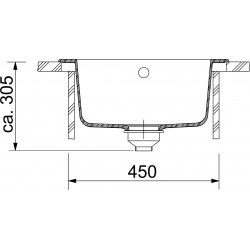 Franke RONDO - Fragranit évier ROG 610-41 Stone, 510mm, cuve ronde (114.0284.731)