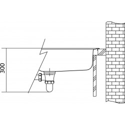 Planar - Inox Évier PPX 210/610-58 TL, 580x512 mm + siphon (127.0203.469)