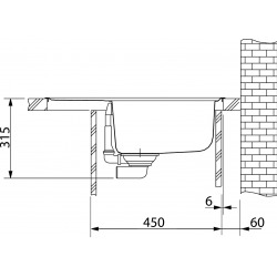 Maris - MRG 611-62 Fragranit+ Onyx Evier 620x500mm (114.0284.759)