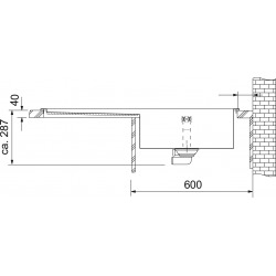 Franke Planar - Inox Évier PPX 211/611 /2 TL, 1000x512 mm, gauche (127.0203.464)