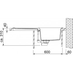 Sirius - SID 611-100 Tectonite® Blanc Artic Evier (114.0284.166)