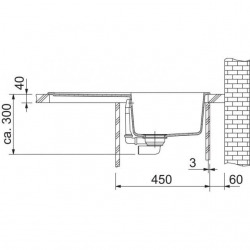 Franke Orion - OID 611-78 évier de cuisine à encastrer Tectonite® Gris