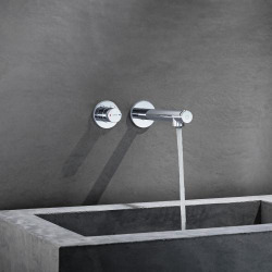 Axor Mitigeur lavabo Select encastré mural, bec 220mm, bonde à écoulement libre (45113000)