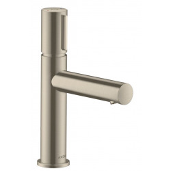 Axor UNO Mitigeur lavabo Select 110, bonde à écoulement libre, nickel brossé (45012820)