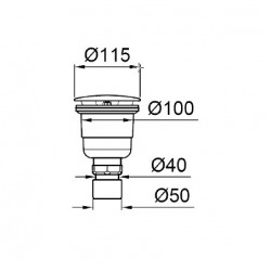  Clapet de vidage pour receveurs de douche UNIVERSAL, Chromé (49533000)