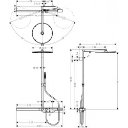 Showerpipe thermostatique 800 (27984000)