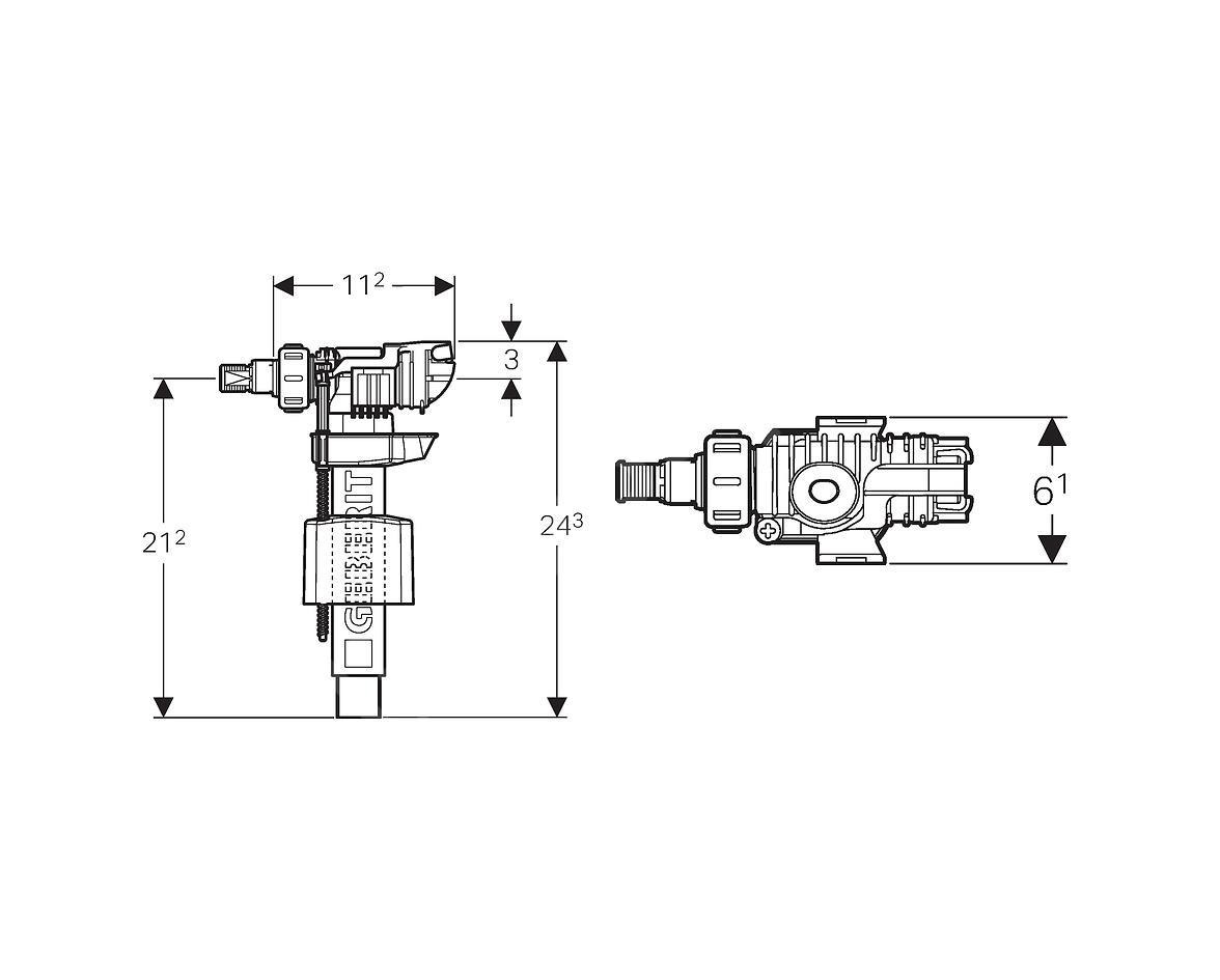 Dww-flotteur Wc Universelle,vanne De Remplissage De Toilette