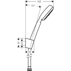 Crometta 100 1jet / Porter'S set 1,60 m DN15 (26665400)  Crometta 100 1jet / Porter'S set 1,60 m DN15 (26665400)