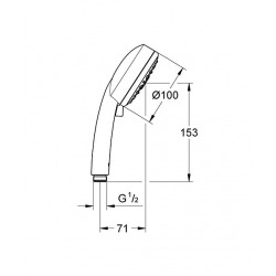 Tempesta Cosmopolitan 100 Douchette 4 jets (27573002)