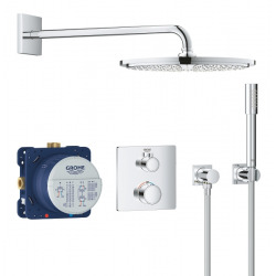 Grohe Set de douche Rainshower Cosmopolitan 310 avec thermostat encastré, chrome (34730000)