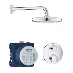 Grohe Set de douche Tempesta 210 avec thermostat encastré, chrome (34726000)