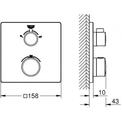 Mitigeur Thermostatique Bain/Douche (24080000)  Mitigeur Thermostatique Bain/Douche (24080000)