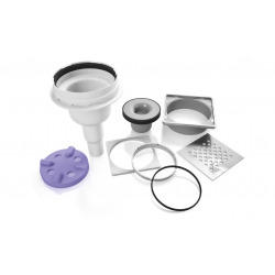 Aqua Jackon Receveur de douche à carreler décentré 1200x1200x40mm + Siphon vertical offert (4512095 + 4512008)  Aqua Jackon Receveur de douche à carreler décentré 1200x1200x40mm + Siphon vertical offert (4512095 + 4512008)