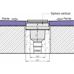 Jackon Receveur de douche à carreler Aqua Centré 1800x900x40mm siphon vertical offert (4512098 + 4512008)