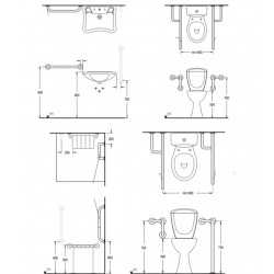  Barre de maintien acier inoxydable, 60 cm SEREL (150400300105)