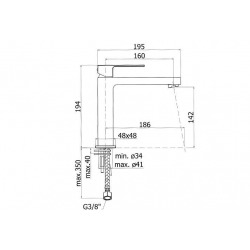  Mitigeur de lavabo - (EL074CR)