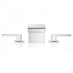 Axor Robinet de lavabo avec sortie Push-Open, installation à 3 trous, chrome / glace en miroir (47050000)
