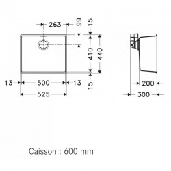 Sirius - SID 110-50 Tectonite® Carbone Evier 525x440 mm (125.0363.789)