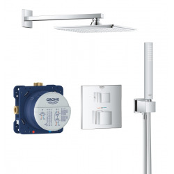Grohtherm Cube ensemble de douche avec rainshower allure 230, Chromé (34741000)