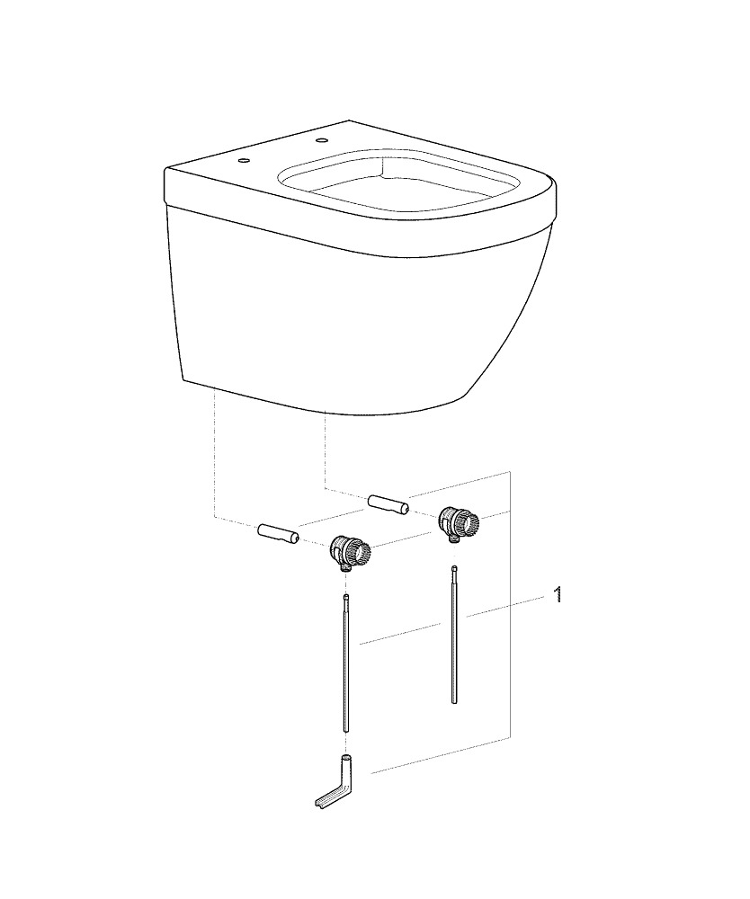 Kit de fixations pour cuvette WC