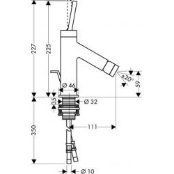 Axor Starck Puro. Mitigeur bidet (10211000)  Axor Starck Puro. Mitigeur bidet (10211000)
