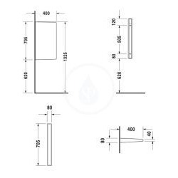 Starck 3 Séparation urinoirs fixations incluses, Design by Philippe Starck - (8500000000)