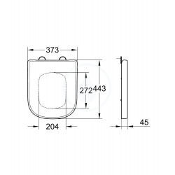 Euro Ceramic Cuvette WC suspendue, blanc alpin + abattant softclose (39328000+39330001)