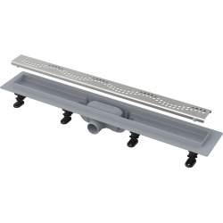 Caniveau de douche simple pour grilles perforées 75 x 14,5 x 8 cm (CPZ8-750M)