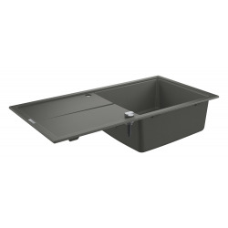  Grohe K400 Evier de Cuisine avec Egouttoir Quartz Gris Granite 980 x 480 (31641AT0)