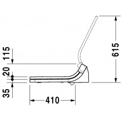 SensoWash Abattant douche SensoWash Happy D.2 e by Starck, 370 mm x 533 mm, blanc