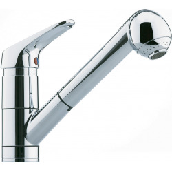 Franke robinet mitigeur 160 chrome, avec douchette extractible, haute pression, pour installation devant une fenêtre FG 4510.031