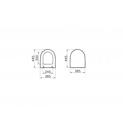  SENTO Abattant ultra-fin frein de chute noir mat (120-083R009)