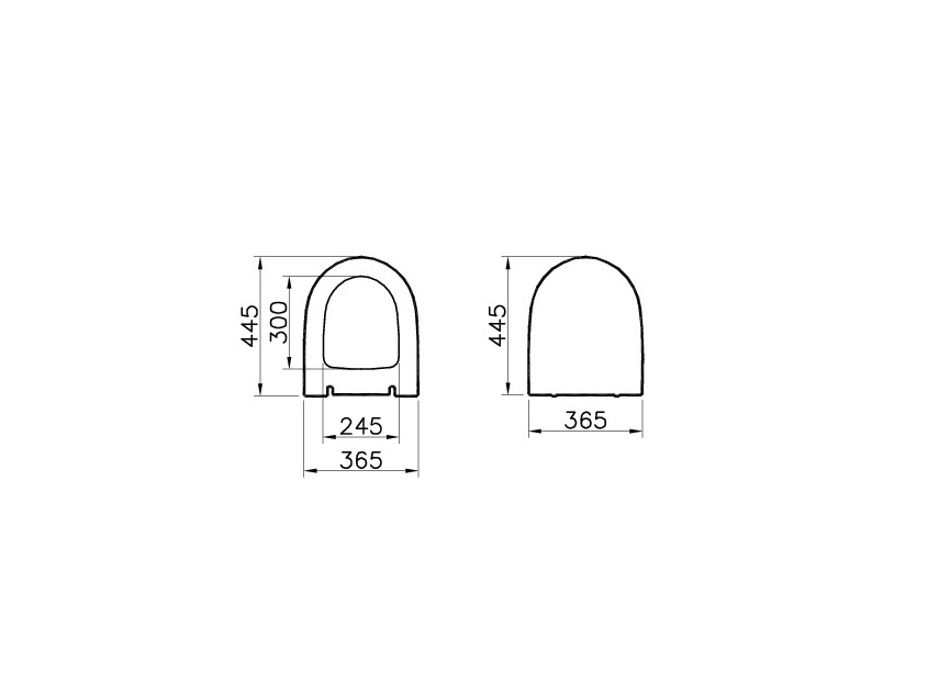 Abattant Wc - Duroplast - Ultra fin - avec frein de chute - Noir